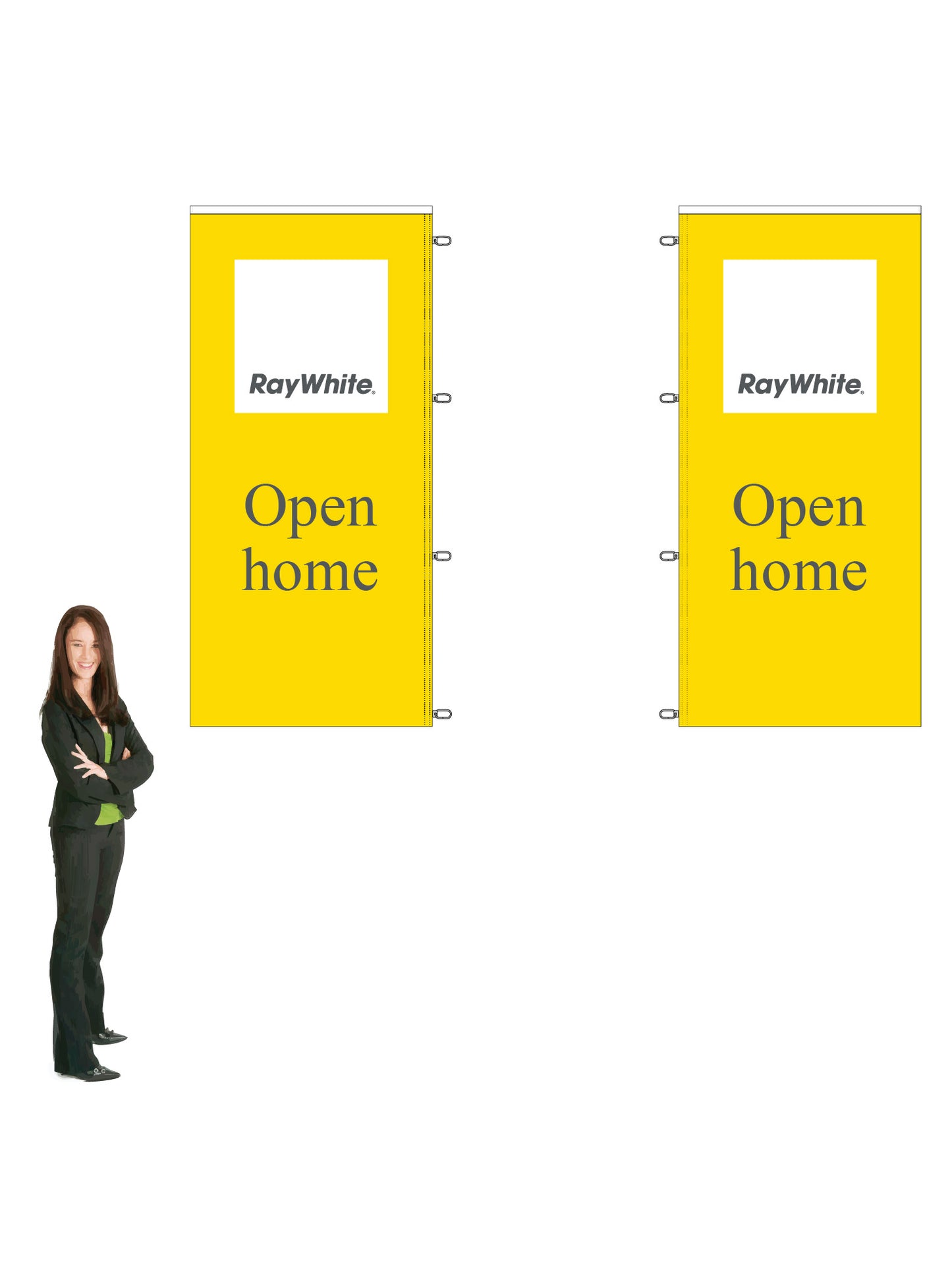 Durapole XT Flag and Display Double-Sided || Ray White REAL ESTATE