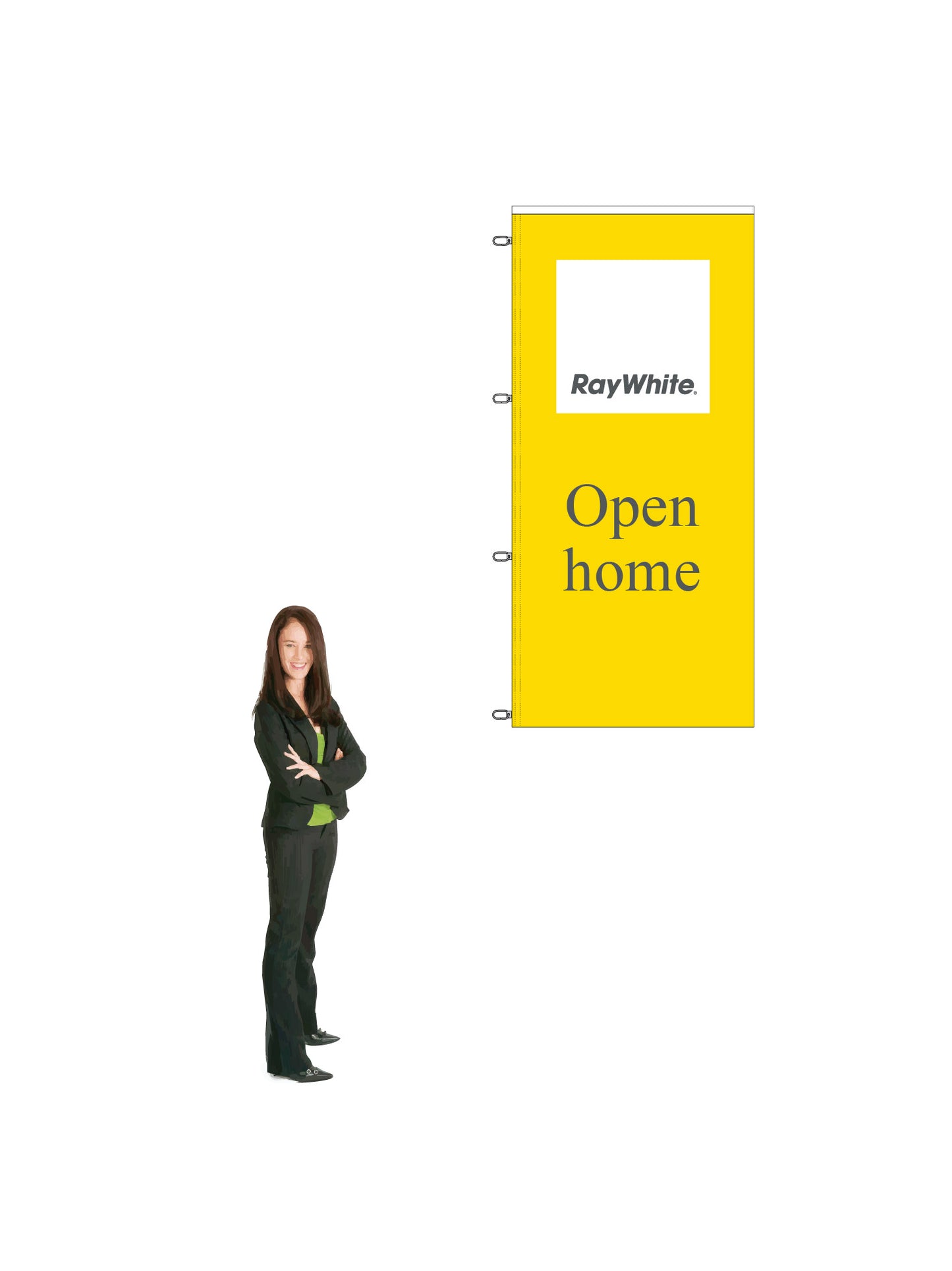 Durapole XT Flag and Display Single-Sided || Ray White REAL ESTATE