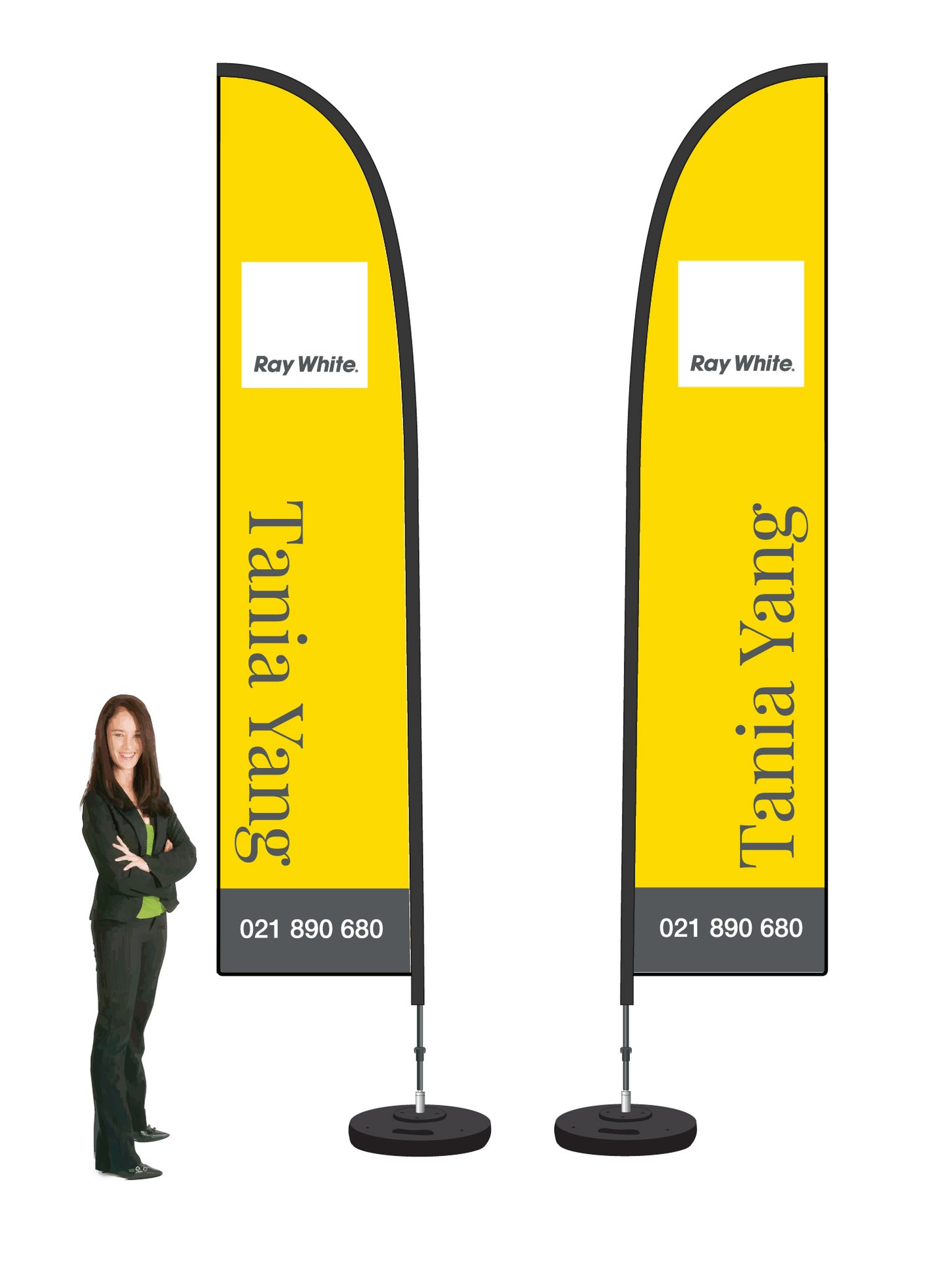 Durapole® Flex Flag and Display - Double-Sided || Ray White REAL ESTATE