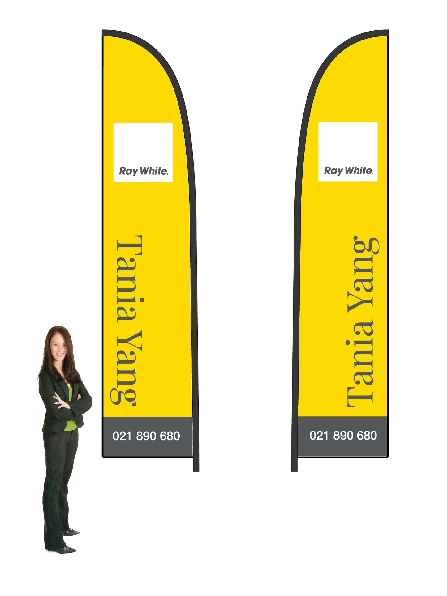 Durapole® Flex Flag and Display - Double-Sided || Ray White REAL ESTATE