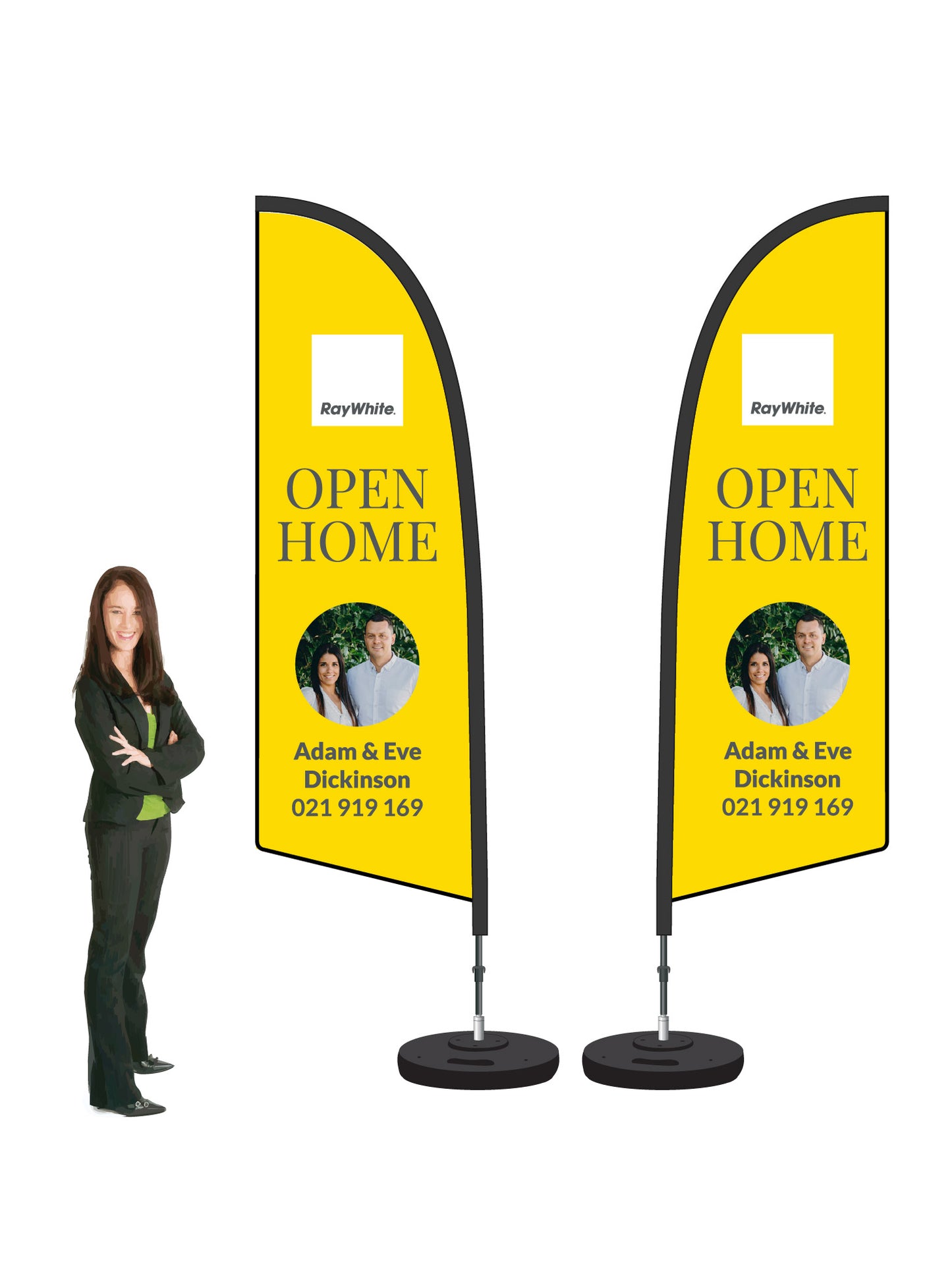 Durapole® Flex Flag and Display - Double-Sided || Ray White REAL ESTATE