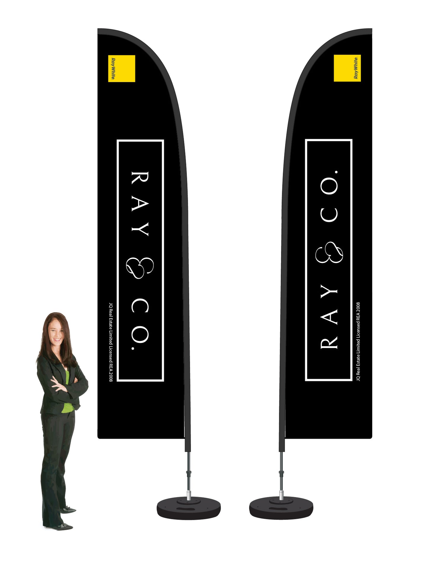 Durapole® Flex Flag and Display - Double-Sided || Ray White REAL ESTATE
