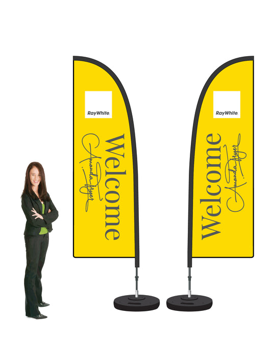 Durapole® Flex Flag and Display - Double-Sided || Ray White REAL ESTATE