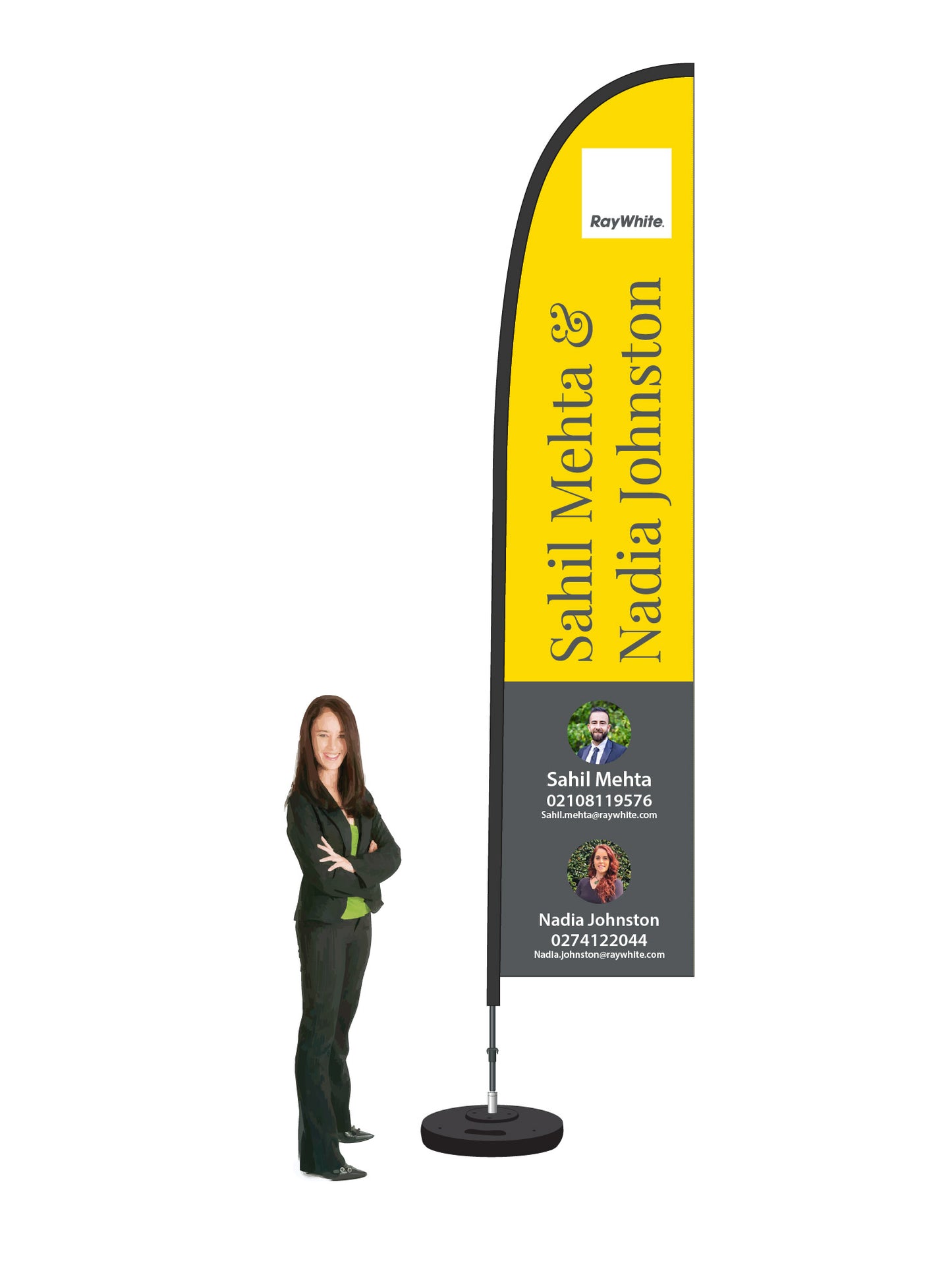 Durapole® Flex Flag and Display - Single-Sided || Ray White REAL ESTATE
