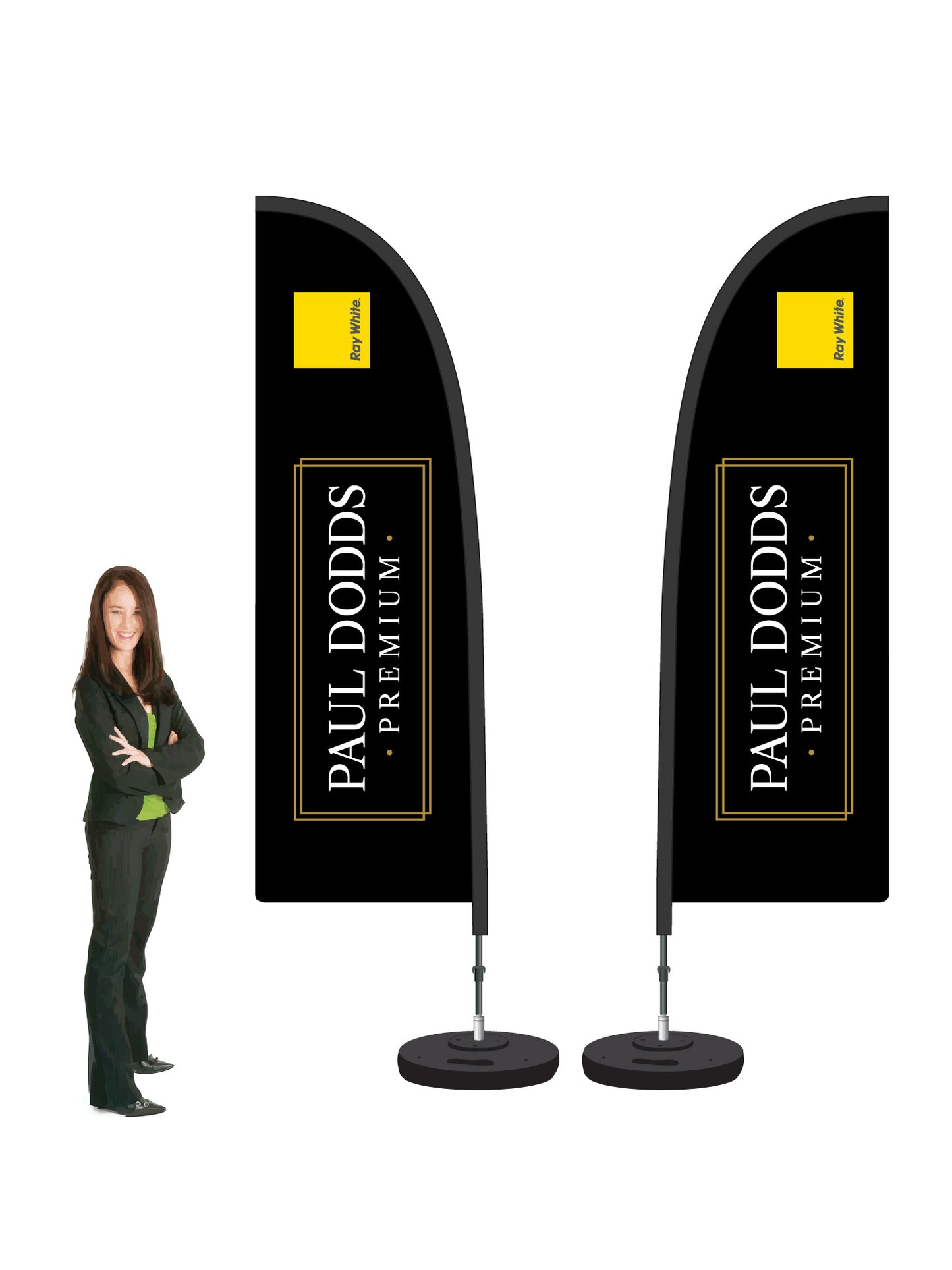 Durapole® Flex Flag and Display - Double-Sided || Ray White REAL ESTATE