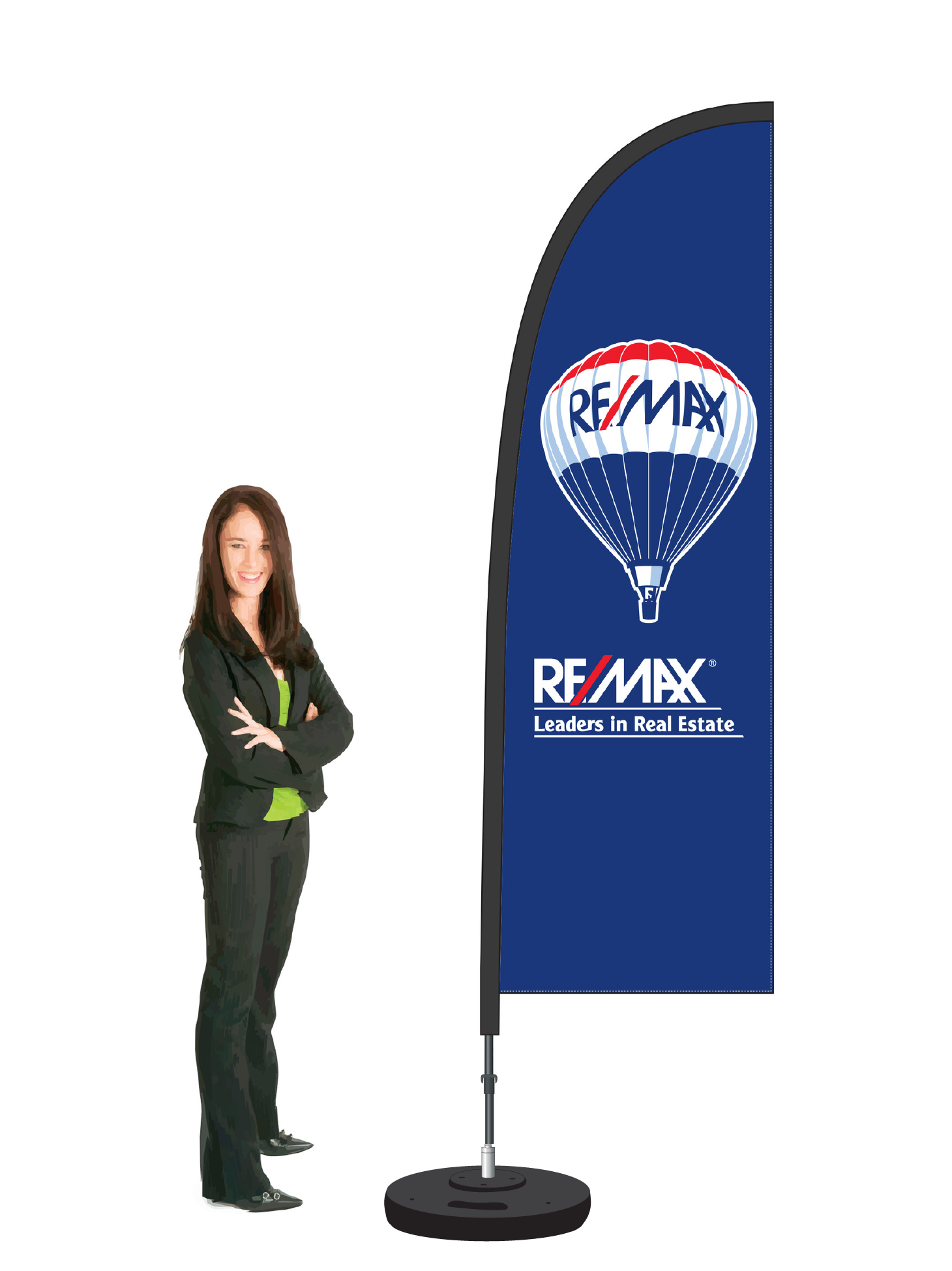 Remax Durapole Flex Single Sided Flag Display. – Flagmakers Ltd