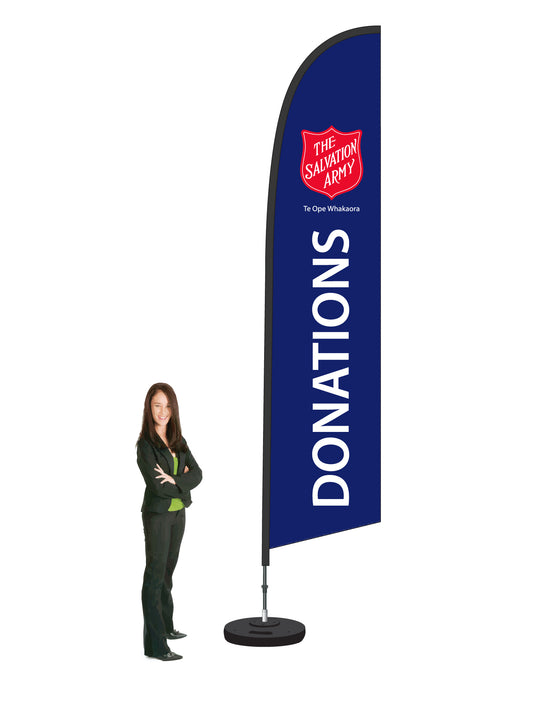 Salvation Army Durapole Donations Flex Flags SIngle Sided