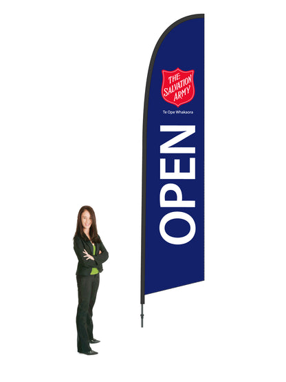 Salvation Army Durapole Open Flex Flags Single Sided