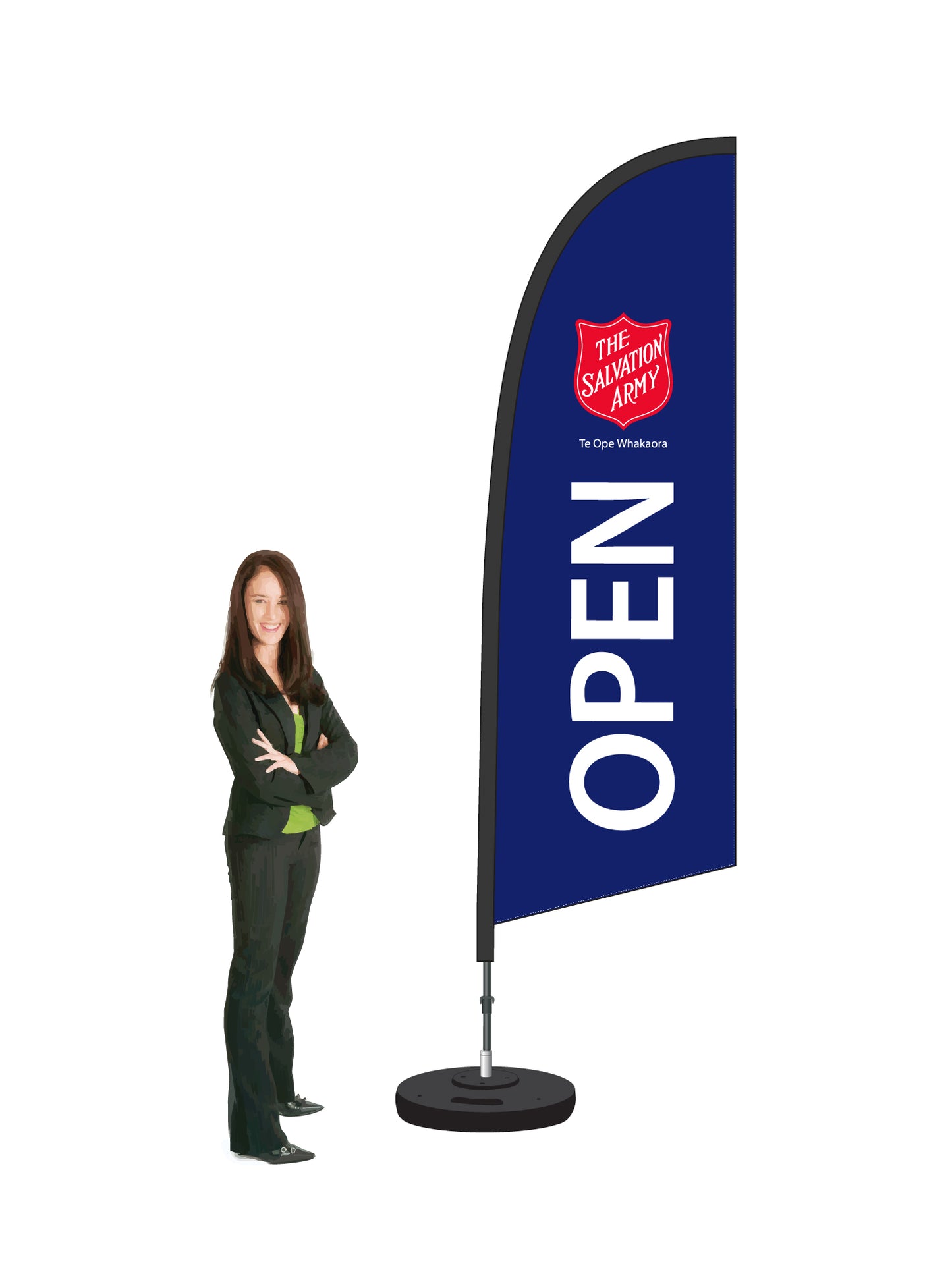 Salvation Army Durapole Open Flex Flags Single Sided