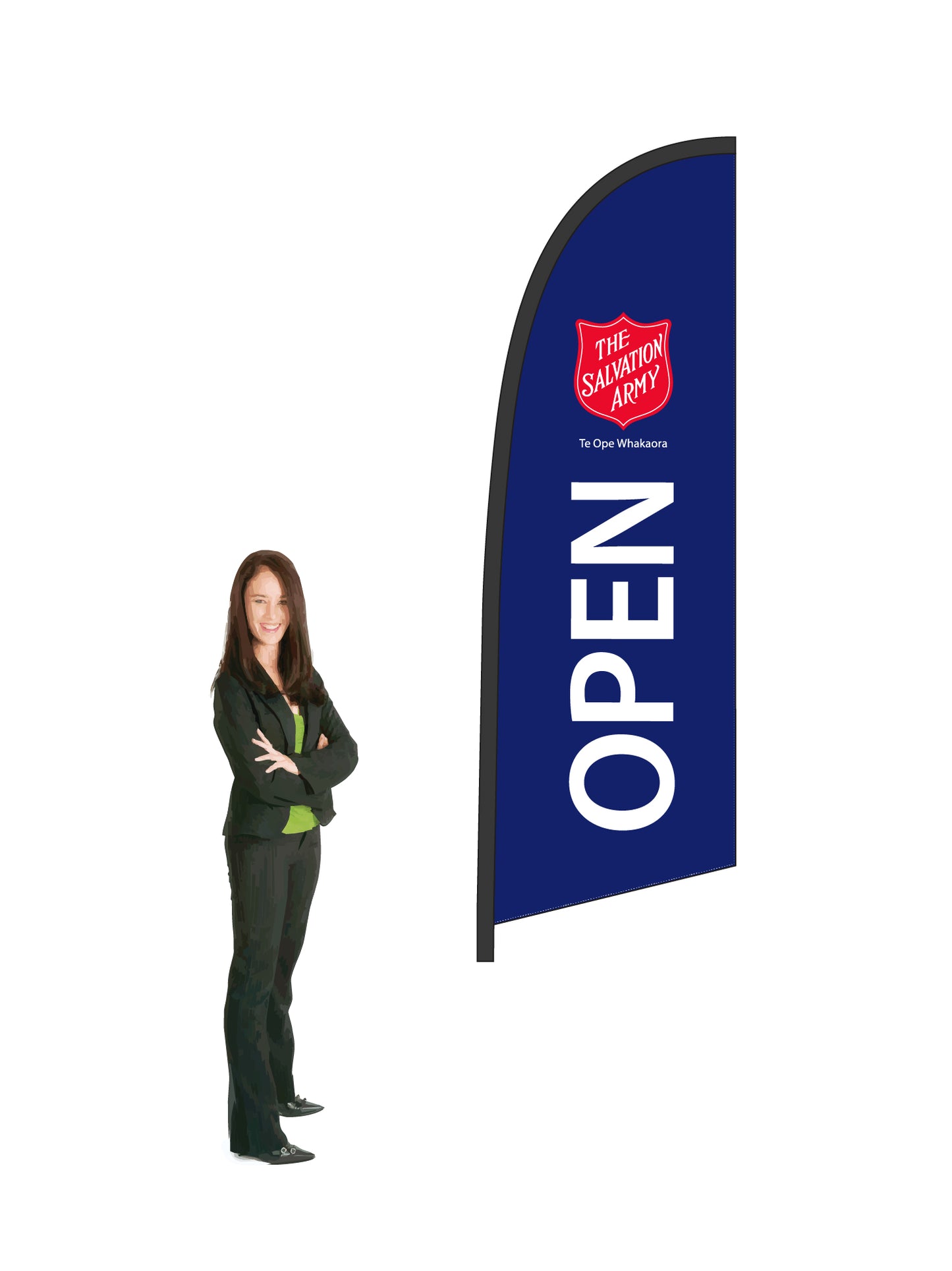 Salvation Army Durapole Open Flex Flags Single Sided