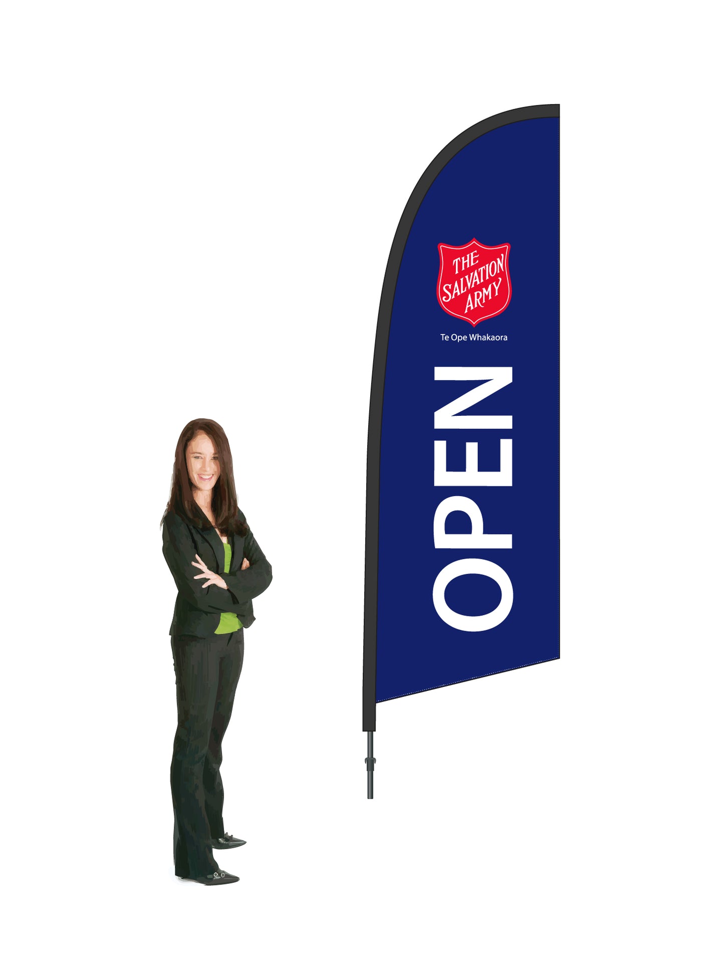 Salvation Army Durapole Open Flex Flags Single Sided