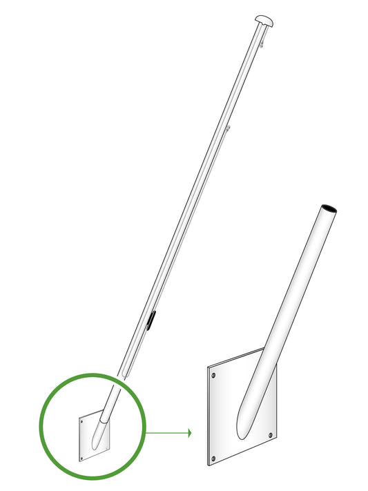 Supreme Angle Pole 2.5m. Industrial Grade.