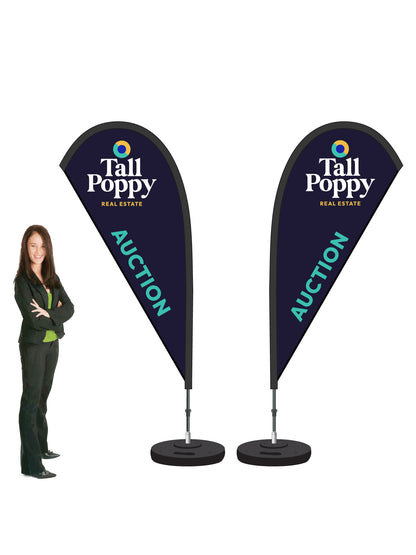 Durapole® Mayfly Double-Sided Flag and Display || Tall Poppy REAL ESTATE