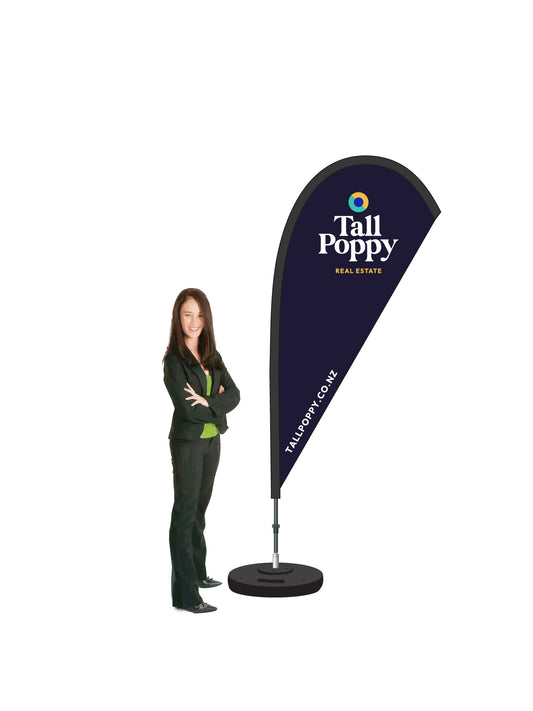 Durapole® Mayfly Single-Sided Flag and Display || Tall Poppy REAL ESTATE