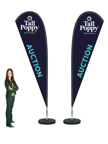 Durapole® Mayfly Double-Sided Flag and Display || Tall Poppy REAL ESTATE