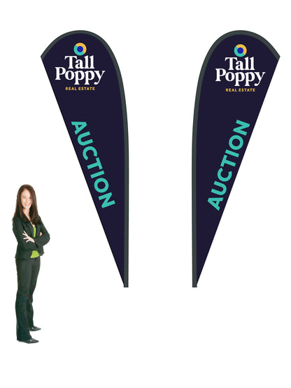 Durapole® Mayfly Double-Sided Flag and Display || Tall Poppy REAL ESTATE