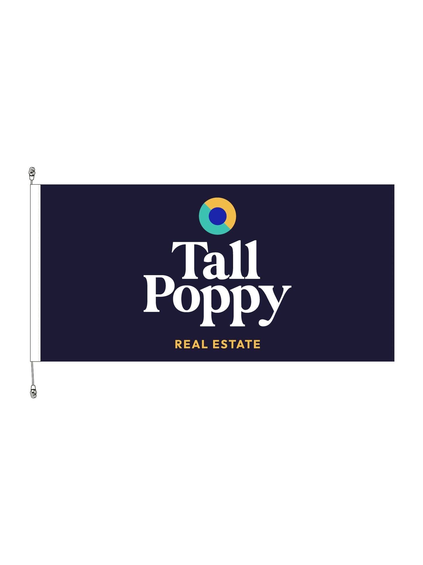 Standard Flag Premium. 1.8m x 0.9m || Tall Poppy REAL ESTATE