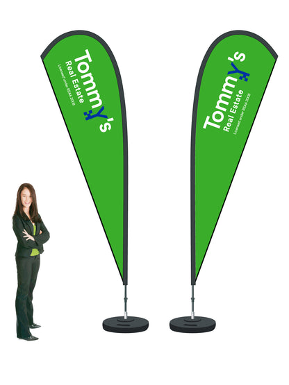 Durapole® Mayfly Double-Sided Flag and Display || Tommy's REAL ESTATE