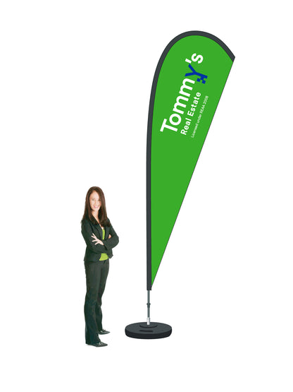 Durapole® Mayfly Single-Sided Flag and Display || Tommy's REAL ESTATE