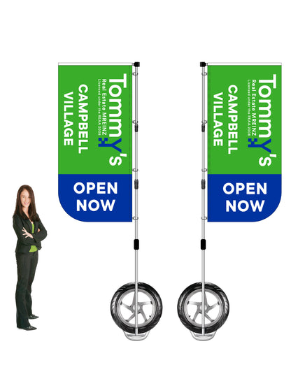 Durapole XT Flag and Display Double-Sided || Tommy's REAL ESTATE