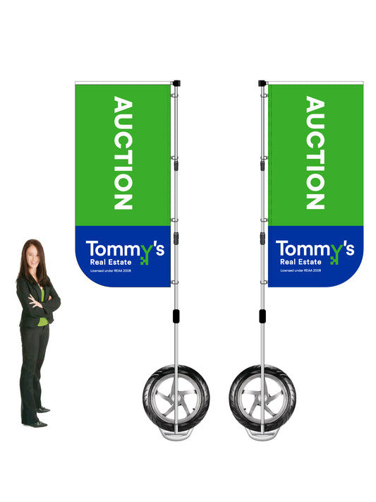 Durapole XT Flag and Display Double-Sided || Tommy's REAL ESTATE