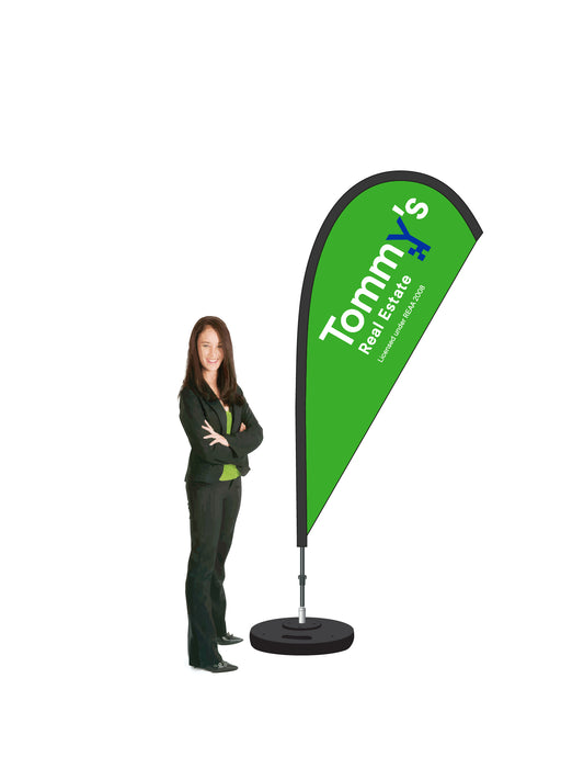 Durapole® Mayfly Single-Sided Flag and Display || Tommy's REAL ESTATE