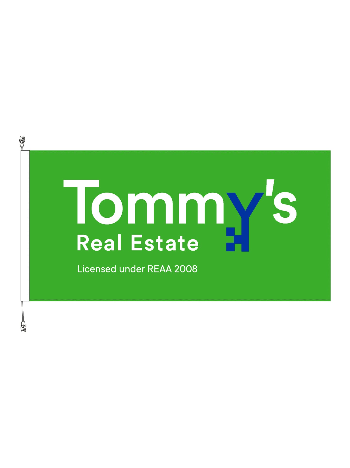 Standard Flag Premium. 1.8m x 0.9m || Tommys REAL ESTATE