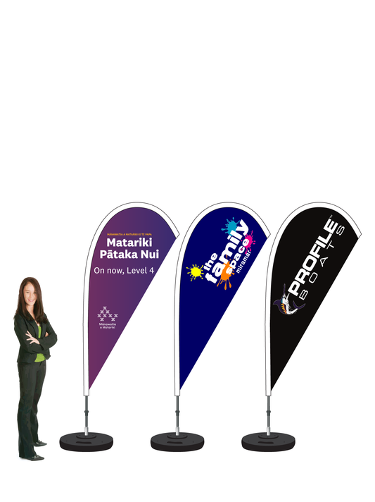 Value Custom Teardrop Display and Flag. 2.3m High