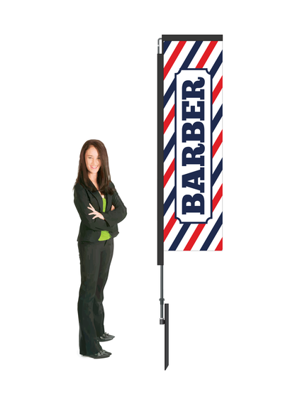 Barber Display and Flag.