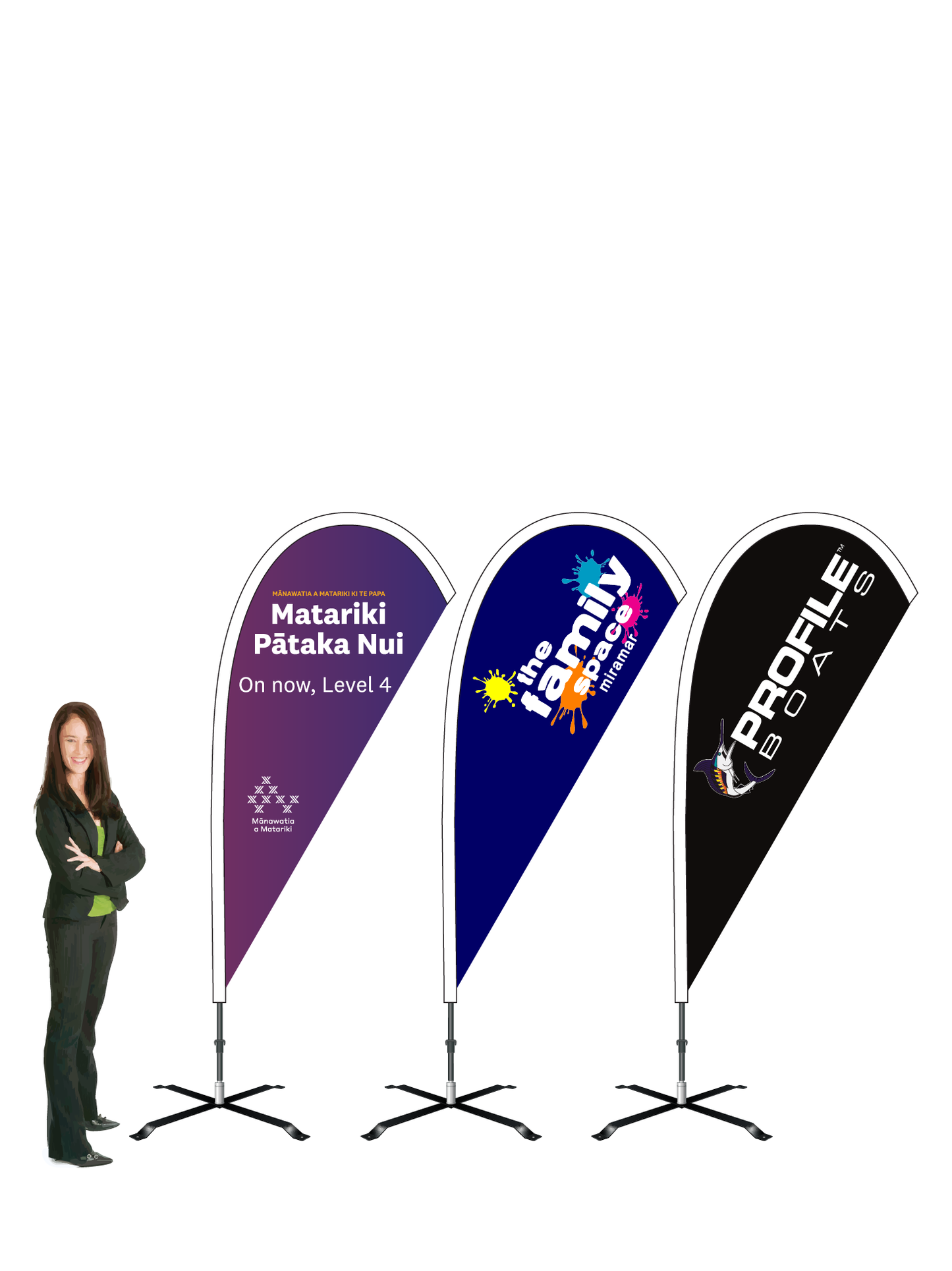 Value Custom Teardrop Display and Flag. 2.3m High
