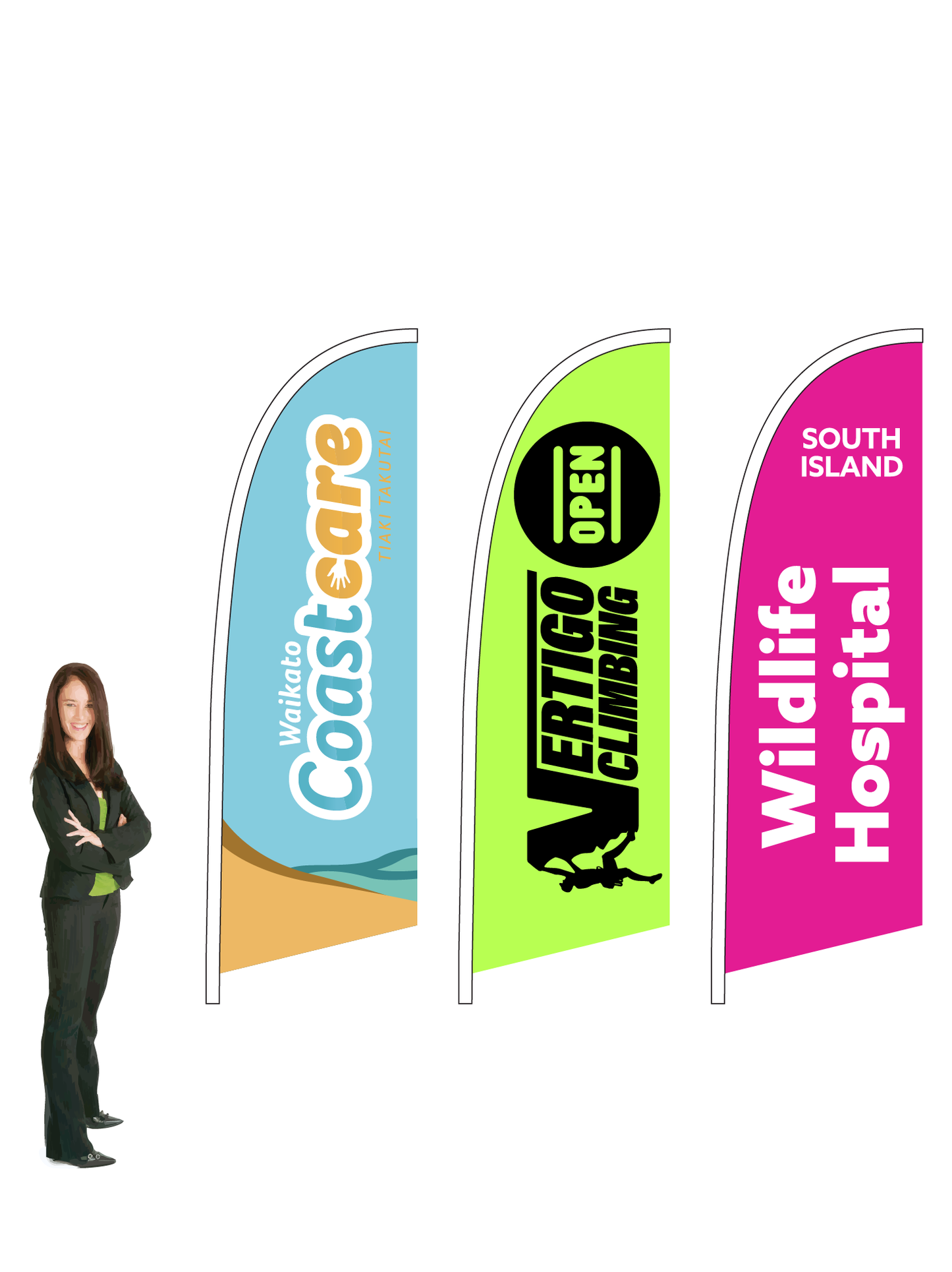 Value Custom Feather Display and Flag. 2.6m High