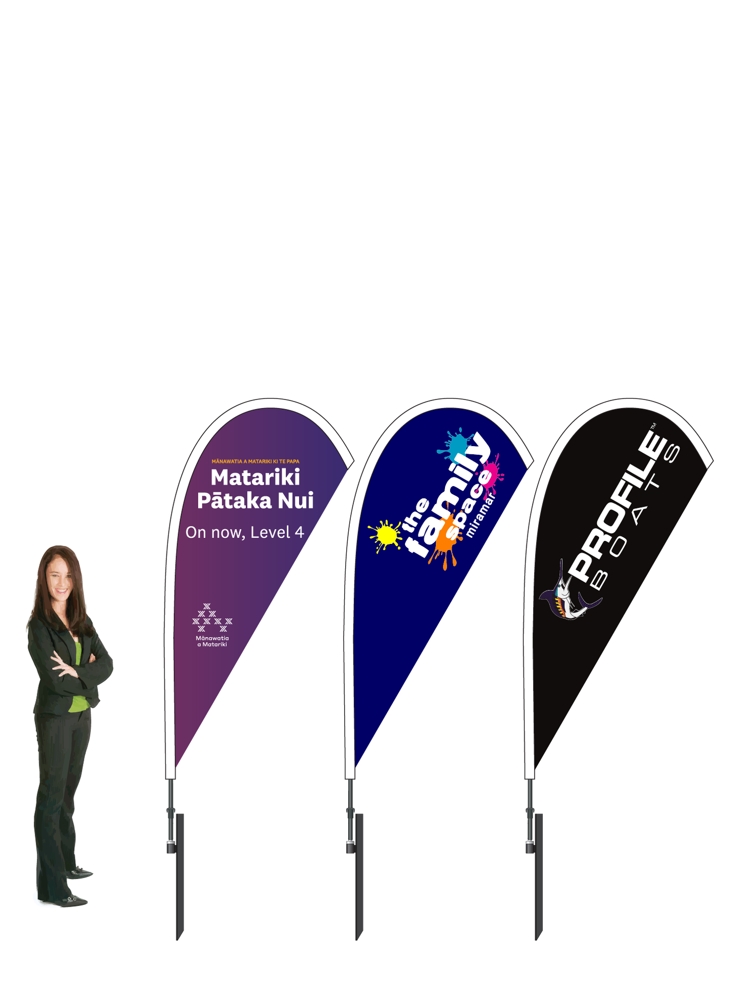 Value Custom Teardrop Display and Flag. 2.3m High