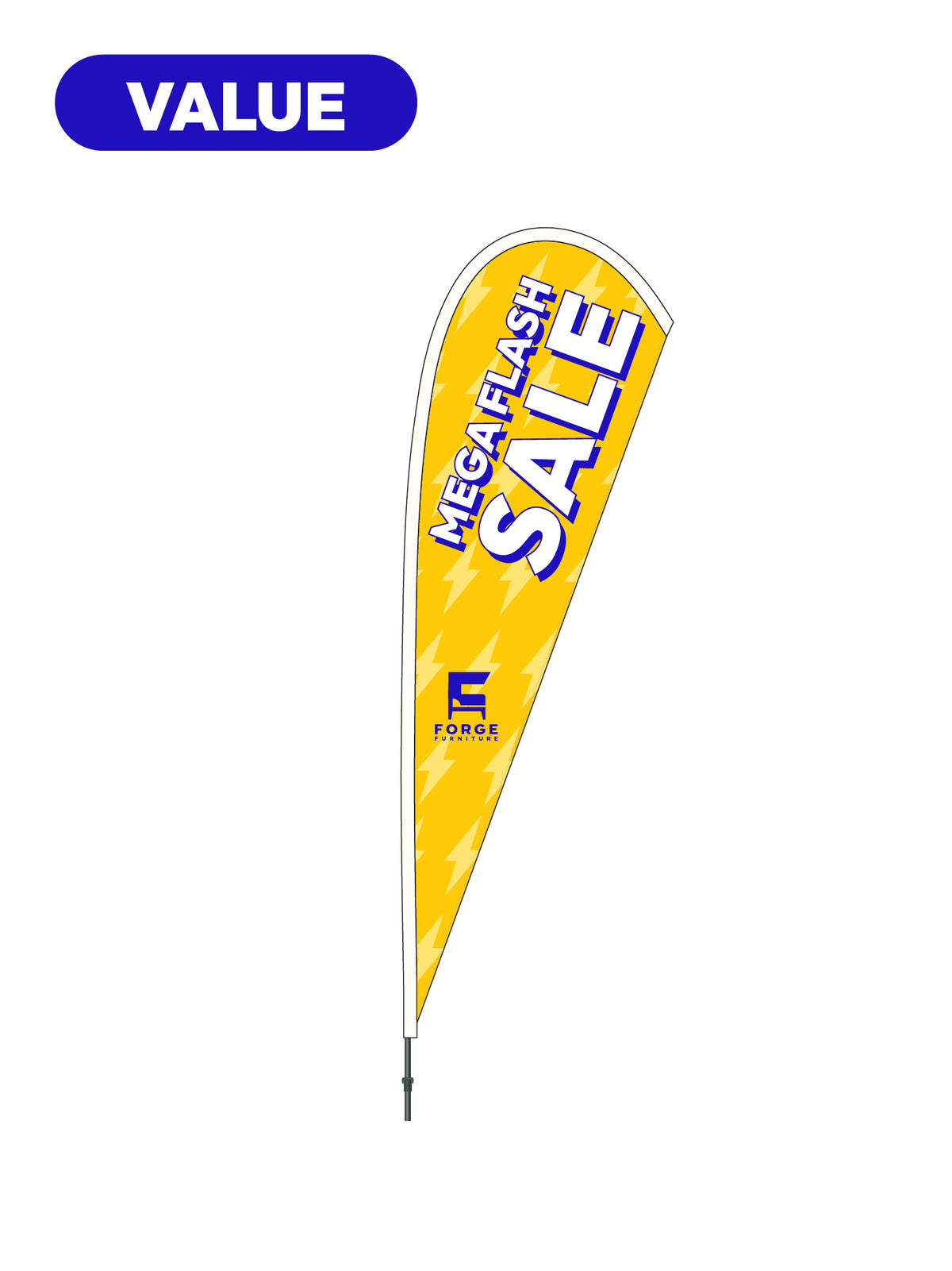 VALUE Double-sided Teardrop Flag & Display