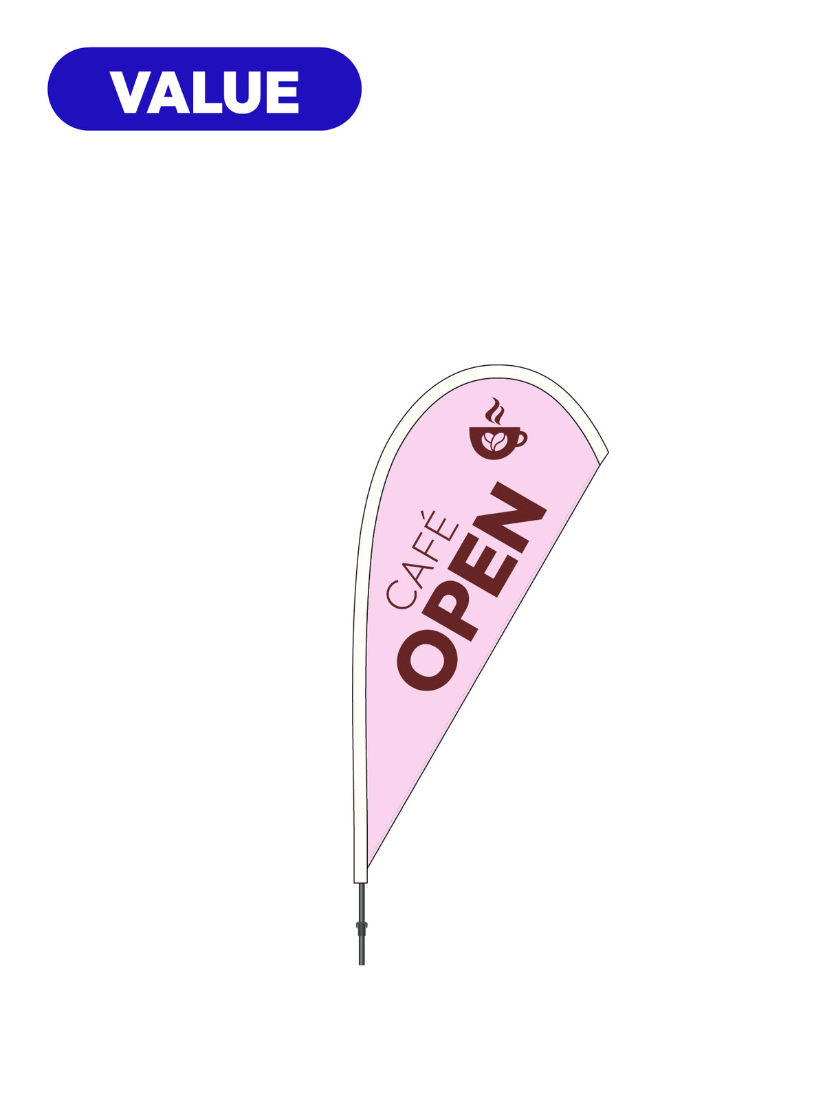 VALUE Double-sided Teardrop Flag & Display
