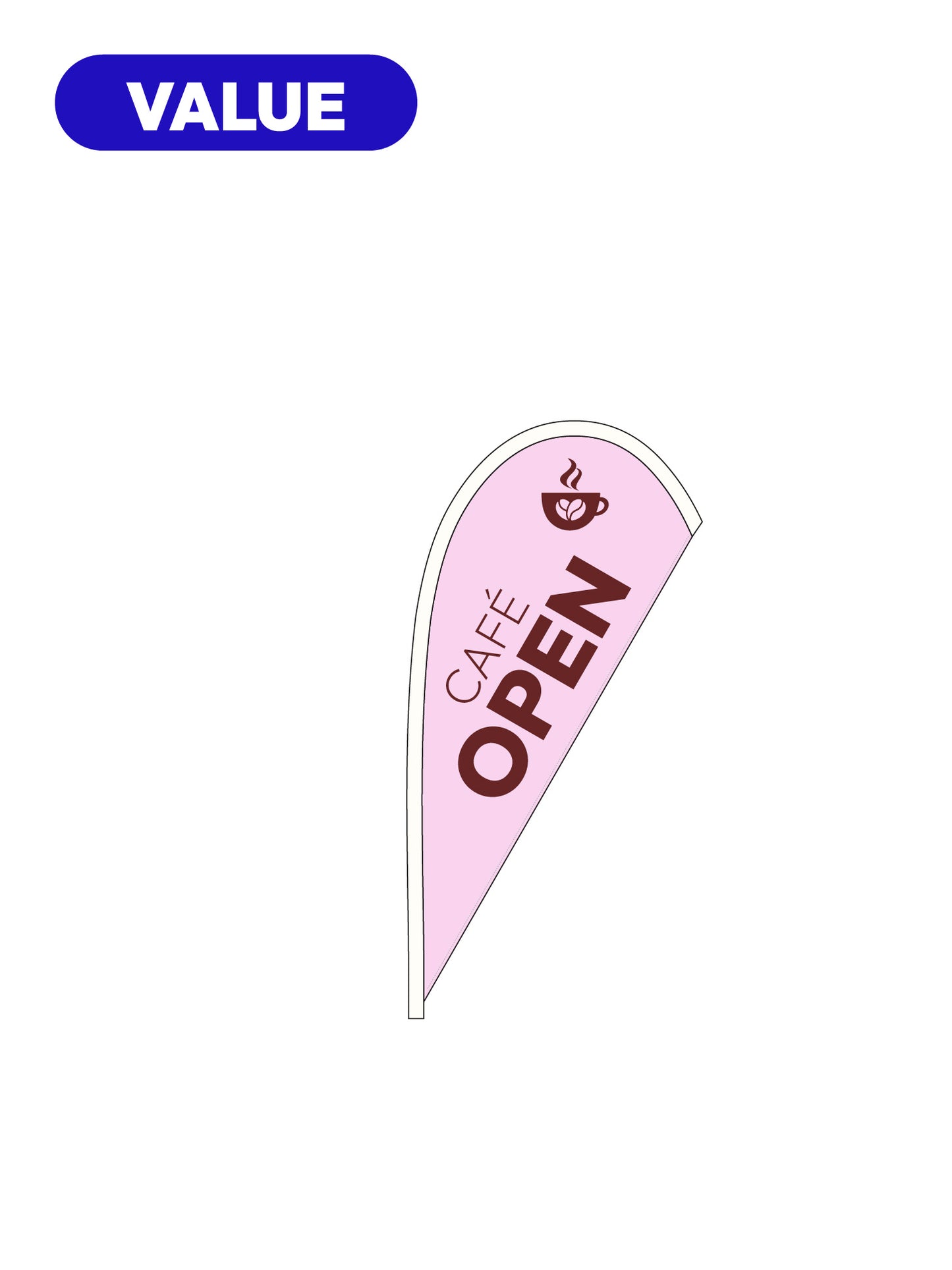 VALUE Double-sided Teardrop Flag & Display