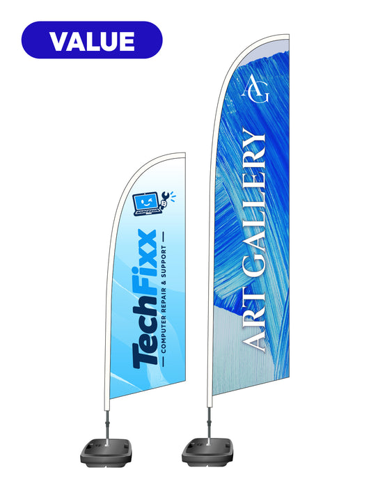 VALUE Double-sided Feather Flag & Display