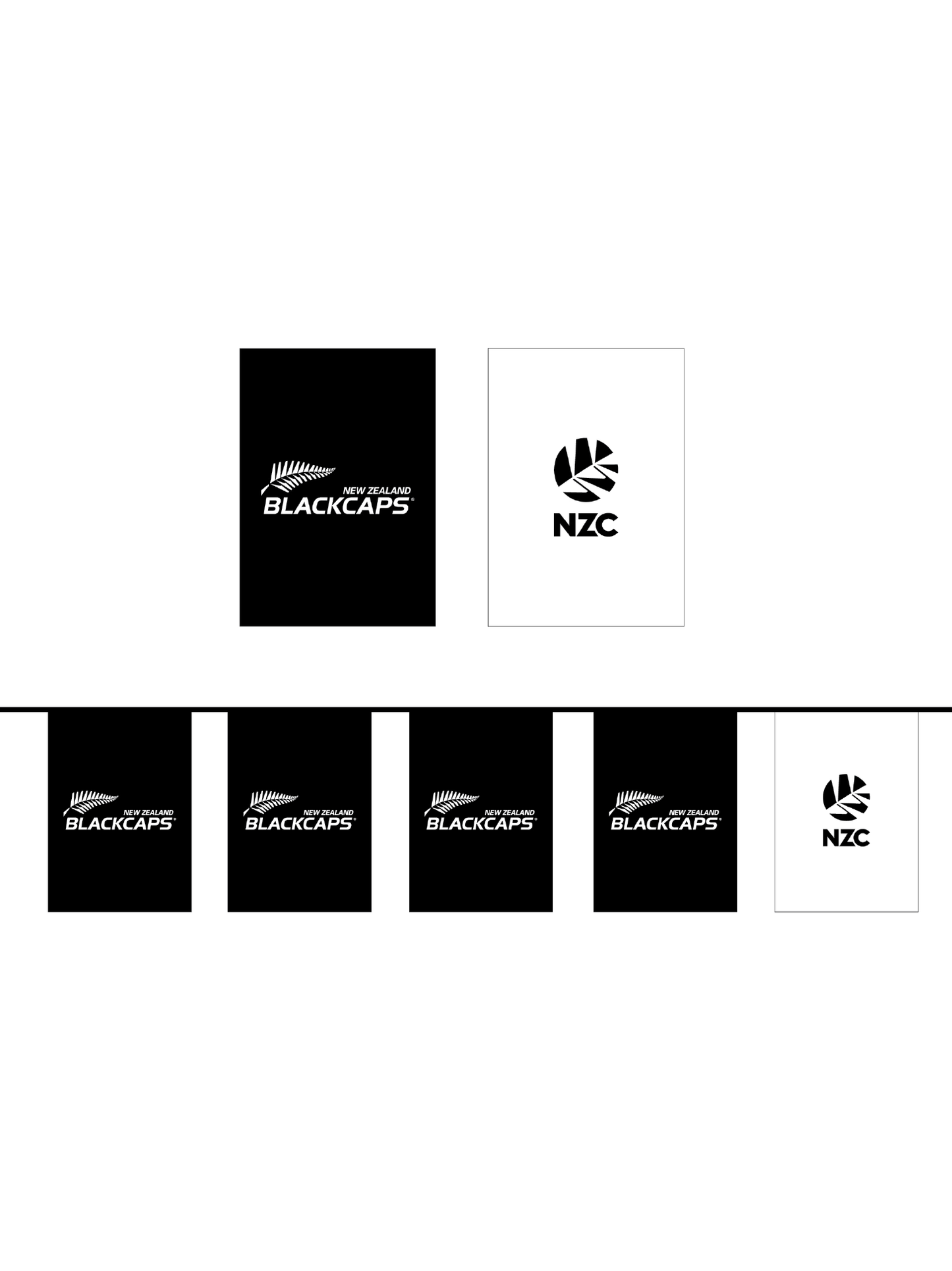 Black Caps®  Bunting - 1 Set.