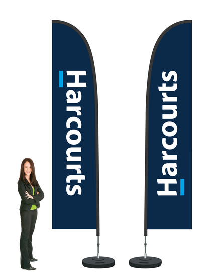 'Harcourts' Durapole Flex Double Sided. Small and Large