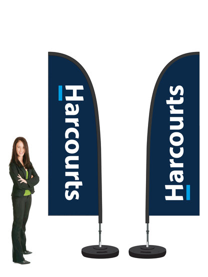 'Harcourts' Durapole Flex Double Sided. Small and Large