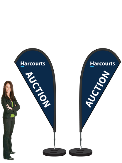 Harcourts Auction Durapole Mayfly Double Sided. Small and Large