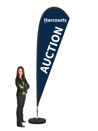 Harcourts Auction Durapole Mayfly Single Sided. Small and Large