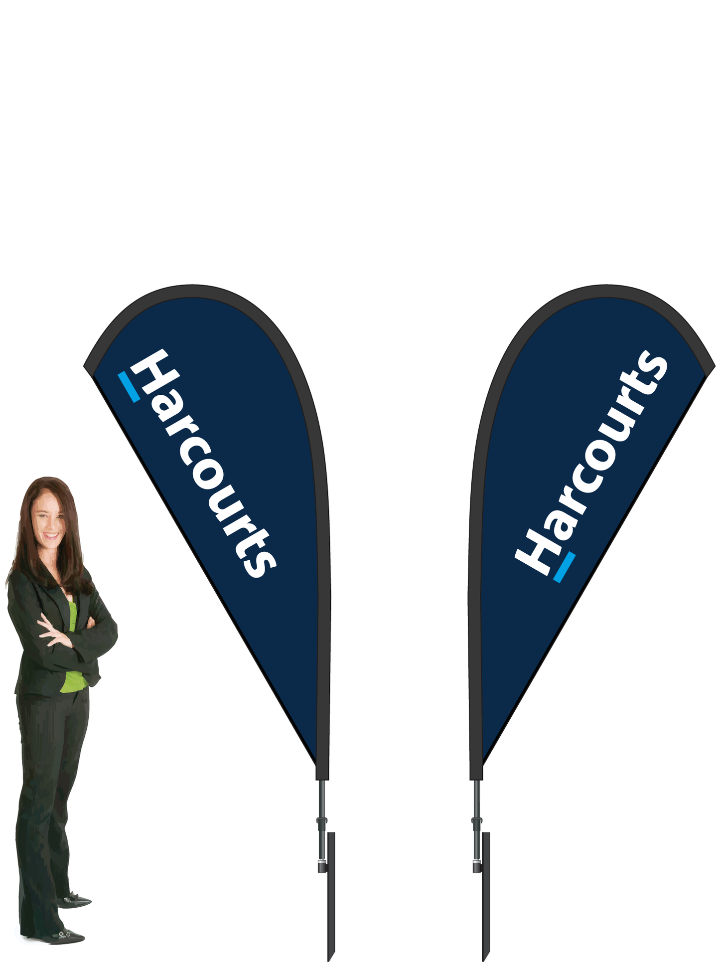 'Harcourts' Durapole Mayfly Double Sided