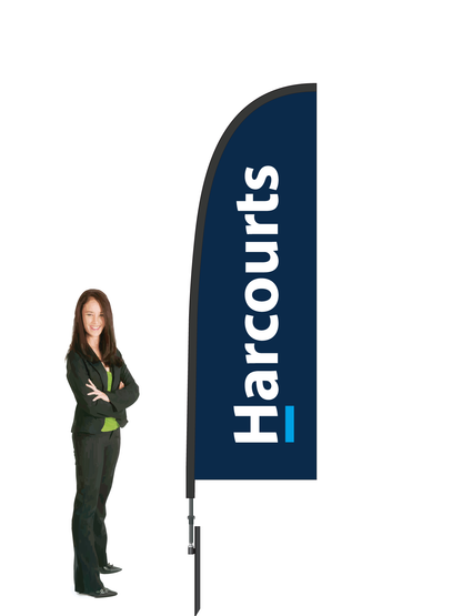'Harcourts' Durapole Flex Single Sided, Small and Large