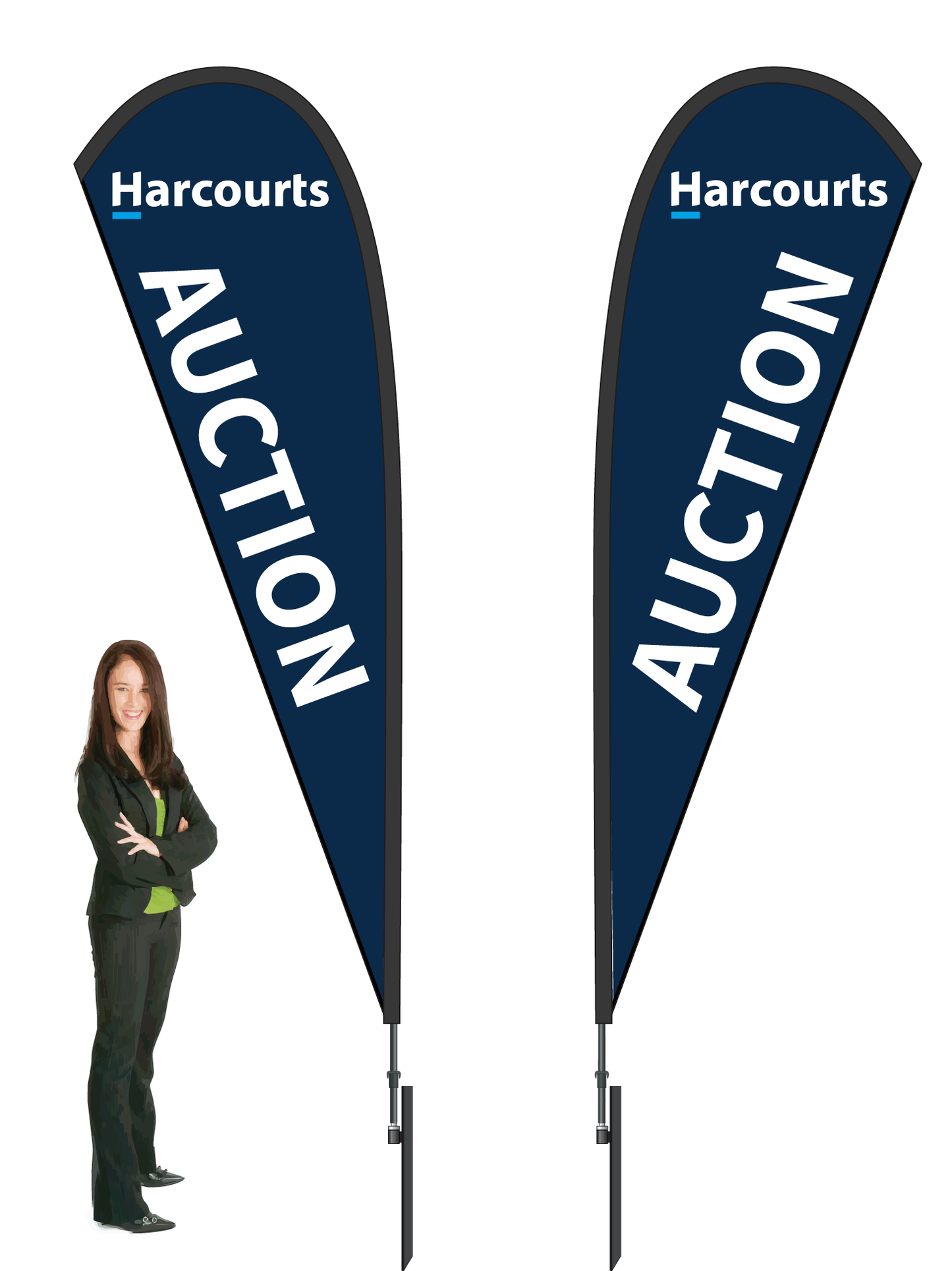 Harcourts Auction Durapole Mayfly Double Sided