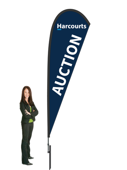 Harcourts Auction Durapole Mayfly Single Sided. Small and Large