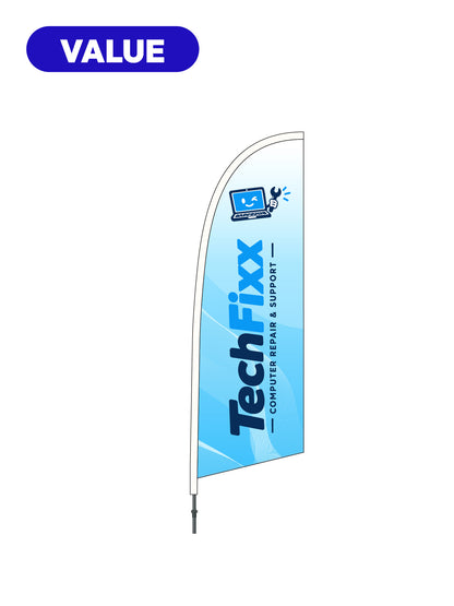 VALUE Double-sided Feather Flag & Display