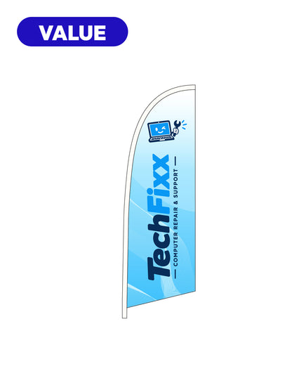 VALUE Double-sided Feather Flag & Display