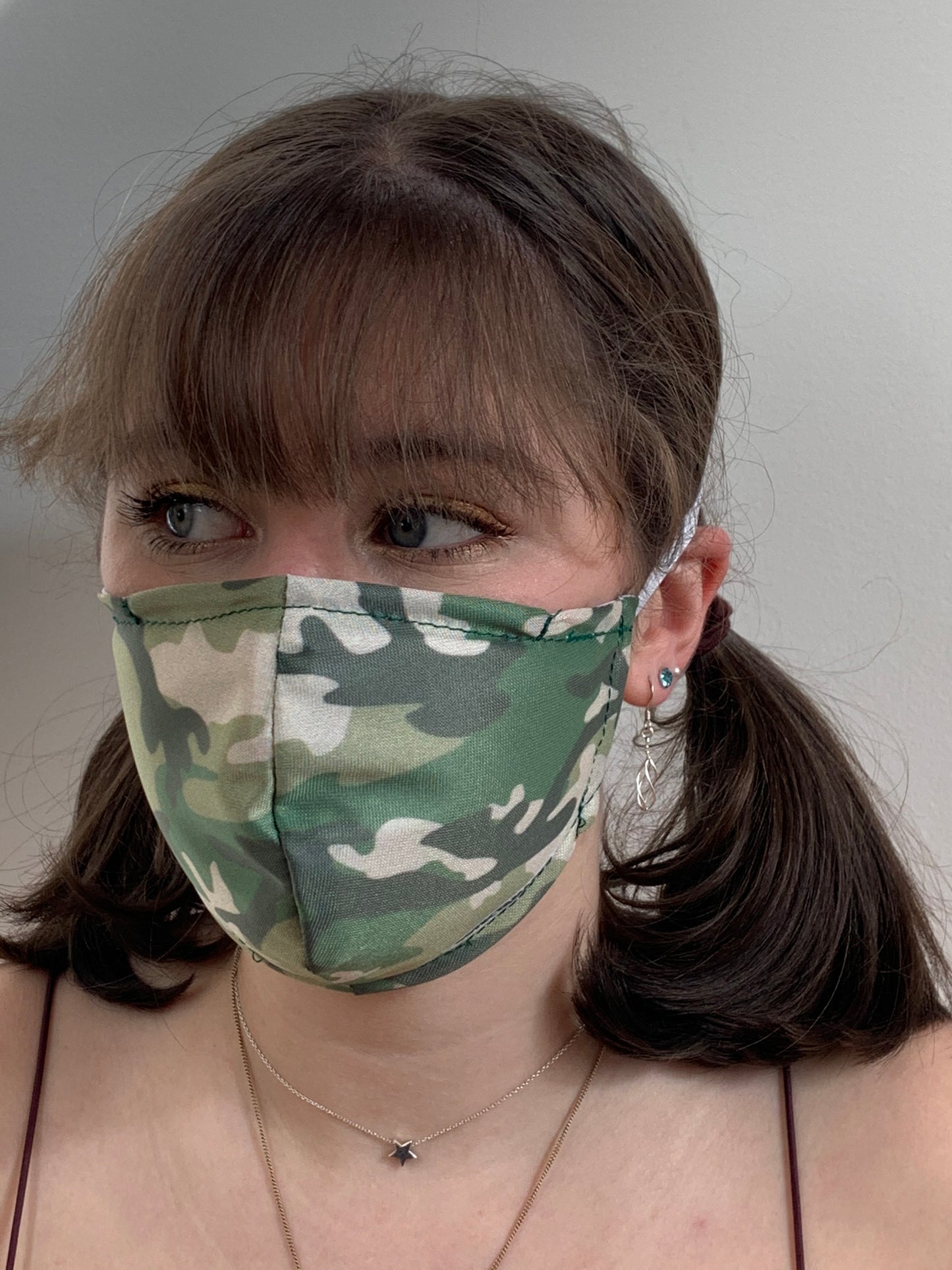 FACE MASKS. GREEN GILLY CAMO DESIGN. PRICED FROM: