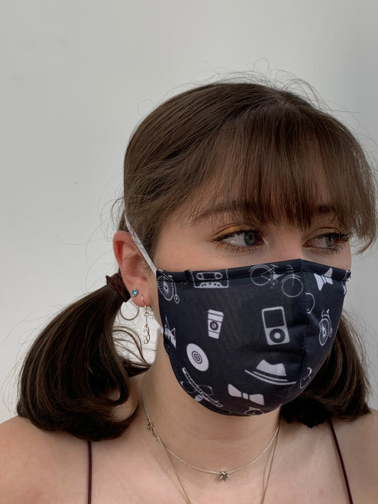 FACE MASKS. HIPSTER RETRO DESIGN ADULT AND CHILD SIZES. PRICED FROM: