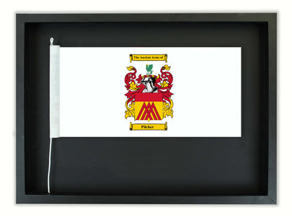 Custom Coat of Arms in a Black Oak Frame. || Free shipping in NZ.